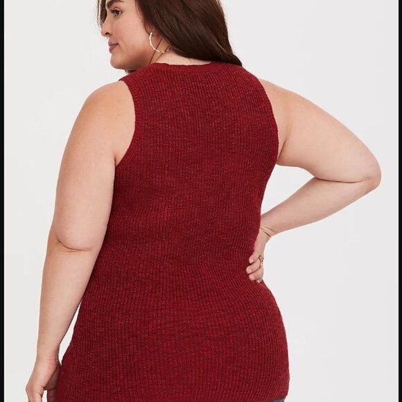 Torrid COPPER LATTICE SWEATER TANK 2x - Picture 4 of 9